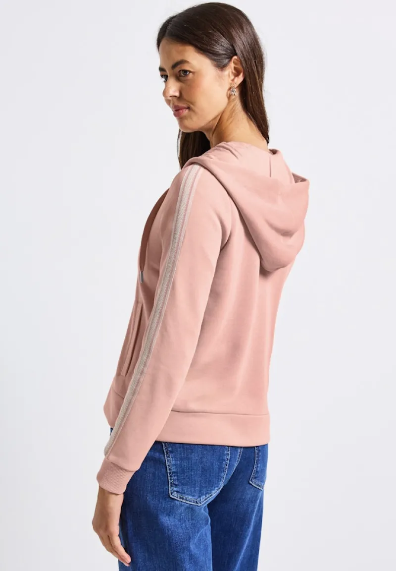 Street One Pullover & Sweatshirts*Kapuzenjacke mit Dekotape faded rose