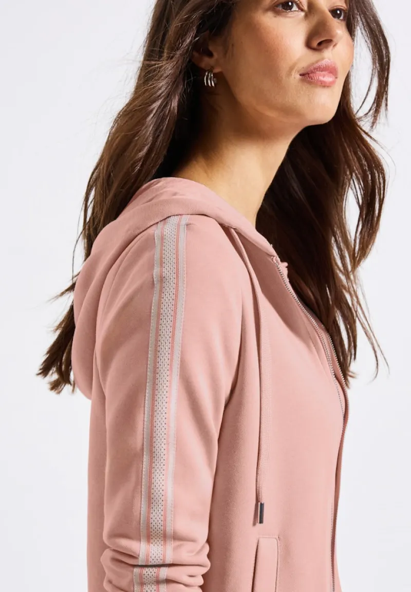 Street One Pullover & Sweatshirts*Kapuzenjacke mit Dekotape faded rose
