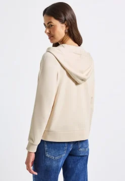 Street One Pullover & Sweatshirts*Kapuzenjacke mit Dekotape tusk cream