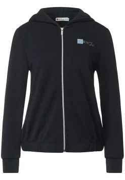 Street One Pullover & Sweatshirts*Kapuzenjacke mit Print Black