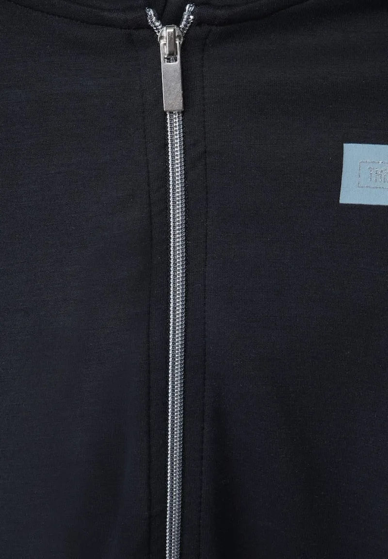 Street One Pullover & Sweatshirts*Kapuzenjacke mit Print Black