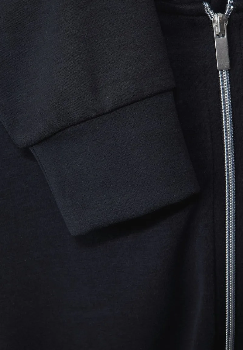 Street One Pullover & Sweatshirts*Kapuzenjacke mit Print Black