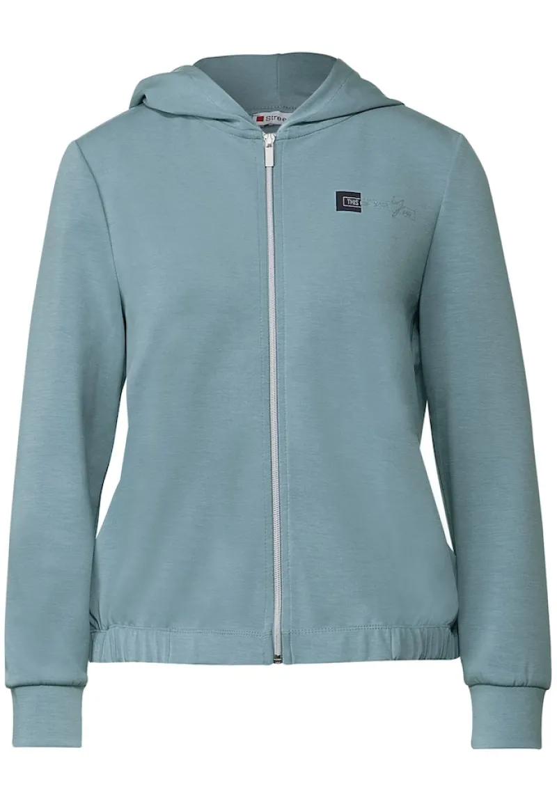 Street One Pullover & Sweatshirts*Kapuzenjacke mit Print milky jade blue