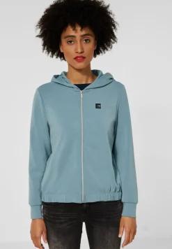 Street One Pullover & Sweatshirts*Kapuzenjacke mit Print milky jade blue