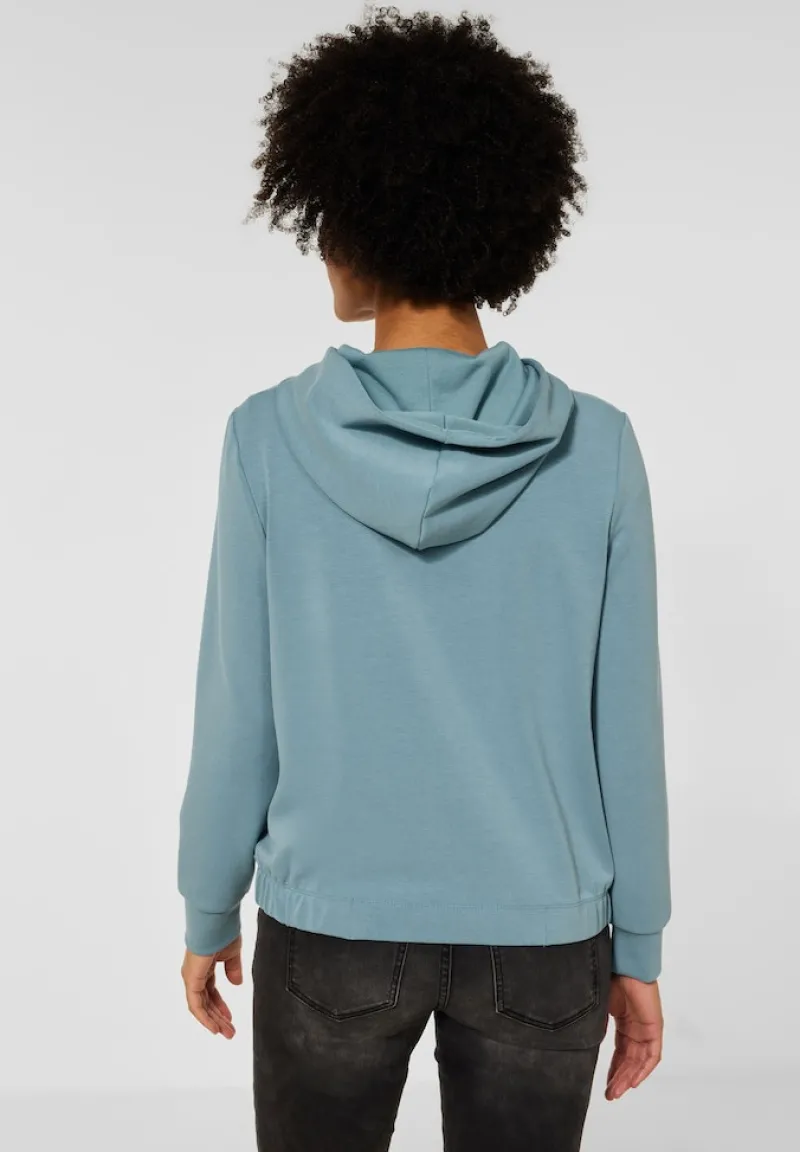 Street One Pullover & Sweatshirts*Kapuzenjacke mit Print milky jade blue