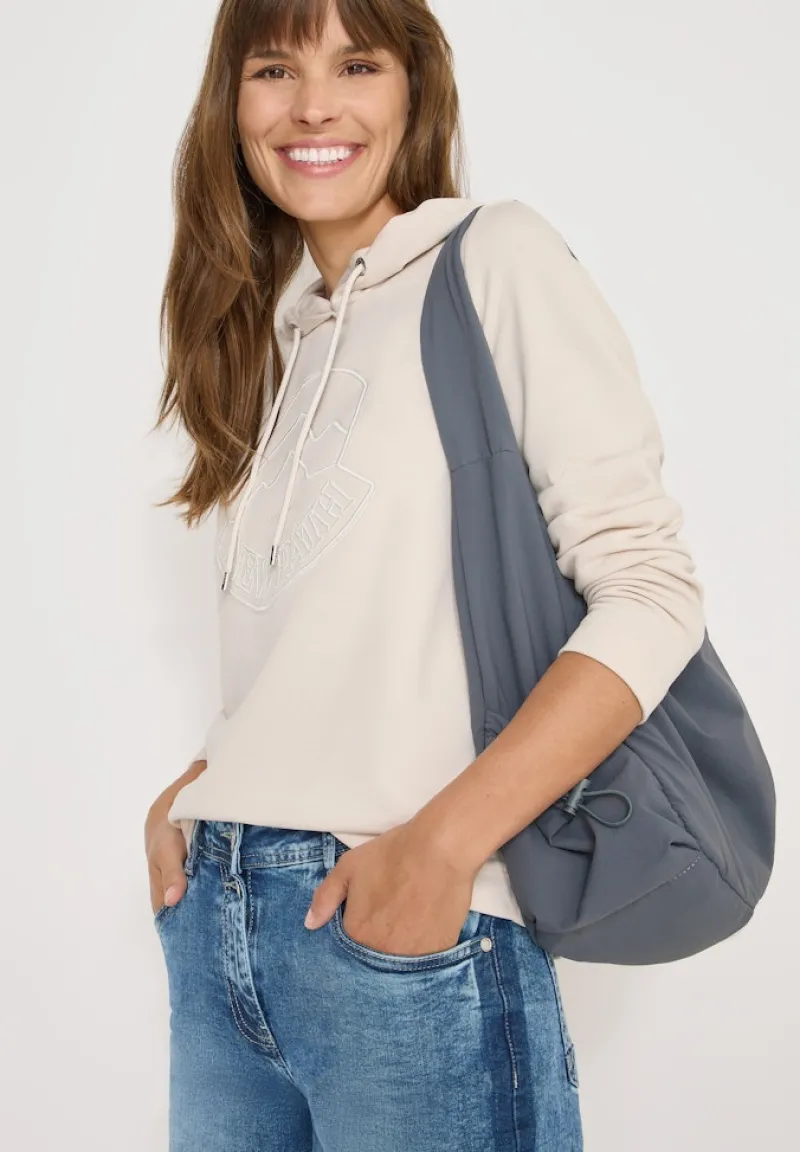 Cecil Shirts*Kapuzenshirt mit Stickerei light greige