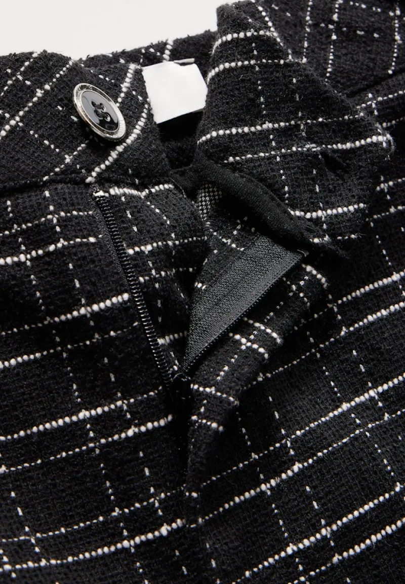 Street One Hosen*Karierte Bouclé Hose Black
