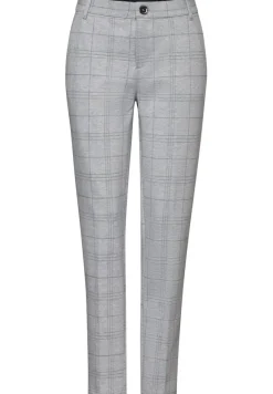 Street One Hosen*Karierte Chino heather grey mel.