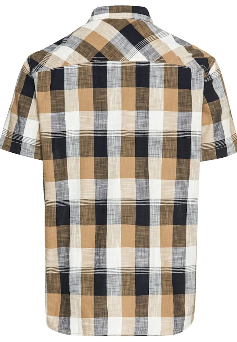 Camel Active Hemden|Big Boys*Kariertes Kurzarmhemd aus reiner Baumwolle wood