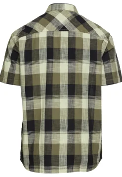 Camel Active Hemden|Big Boys*Kariertes Kurzarmhemd aus reiner Baumwolle dusty khaki