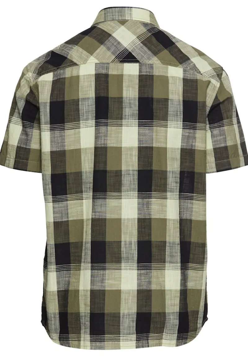 Camel Active Hemden|Big Boys*Kariertes Kurzarmhemd aus reiner Baumwolle dusty khaki