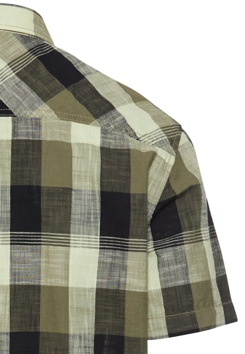 Camel Active Hemden|Big Boys*Kariertes Kurzarmhemd aus reiner Baumwolle dusty khaki