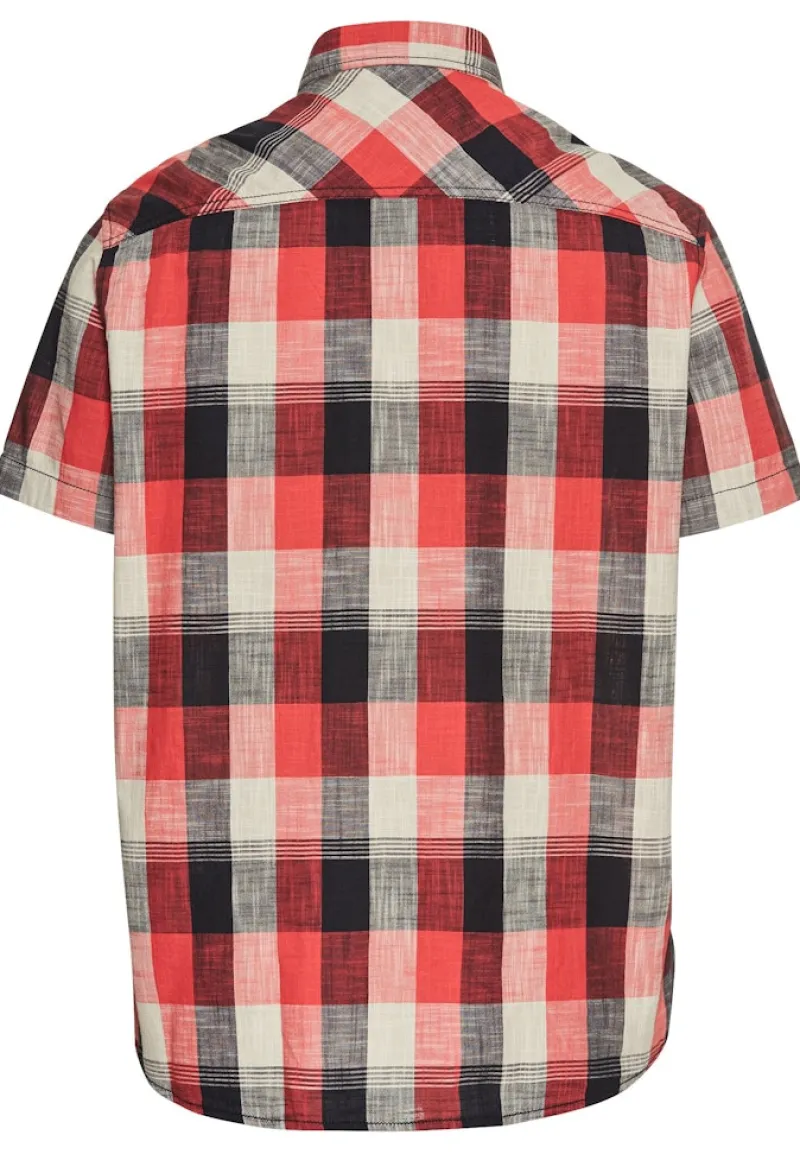 Camel Active Hemden|Big Boys*Kariertes Kurzarmhemd aus reiner Baumwolle Dark Navy