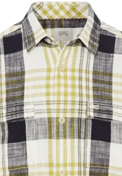 Camel Active Hemden|Big Boys*Kariertes Langarm Hemd aus Baumwolle moss