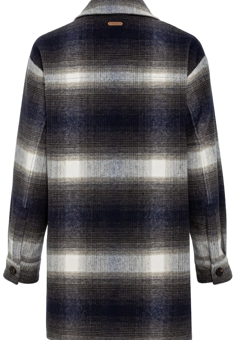 Camel Active Jacken*Kariertes Overshirt aus einem Baumwollmix night blue