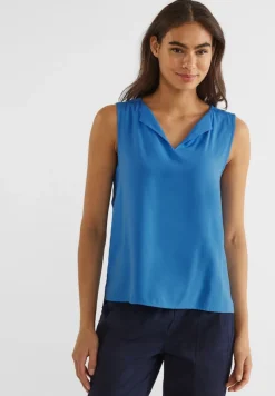 Street One Blusen*Klappkragen Blusentop blue bay