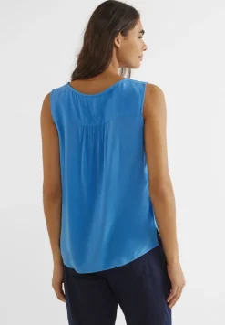 Street One Blusen*Klappkragen Blusentop blue bay