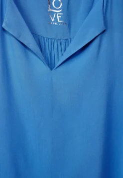 Street One Blusen*Klappkragen Blusentop blue bay