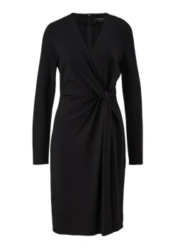 Comma Kleider*Kleid in Wickeloptik Schwarz