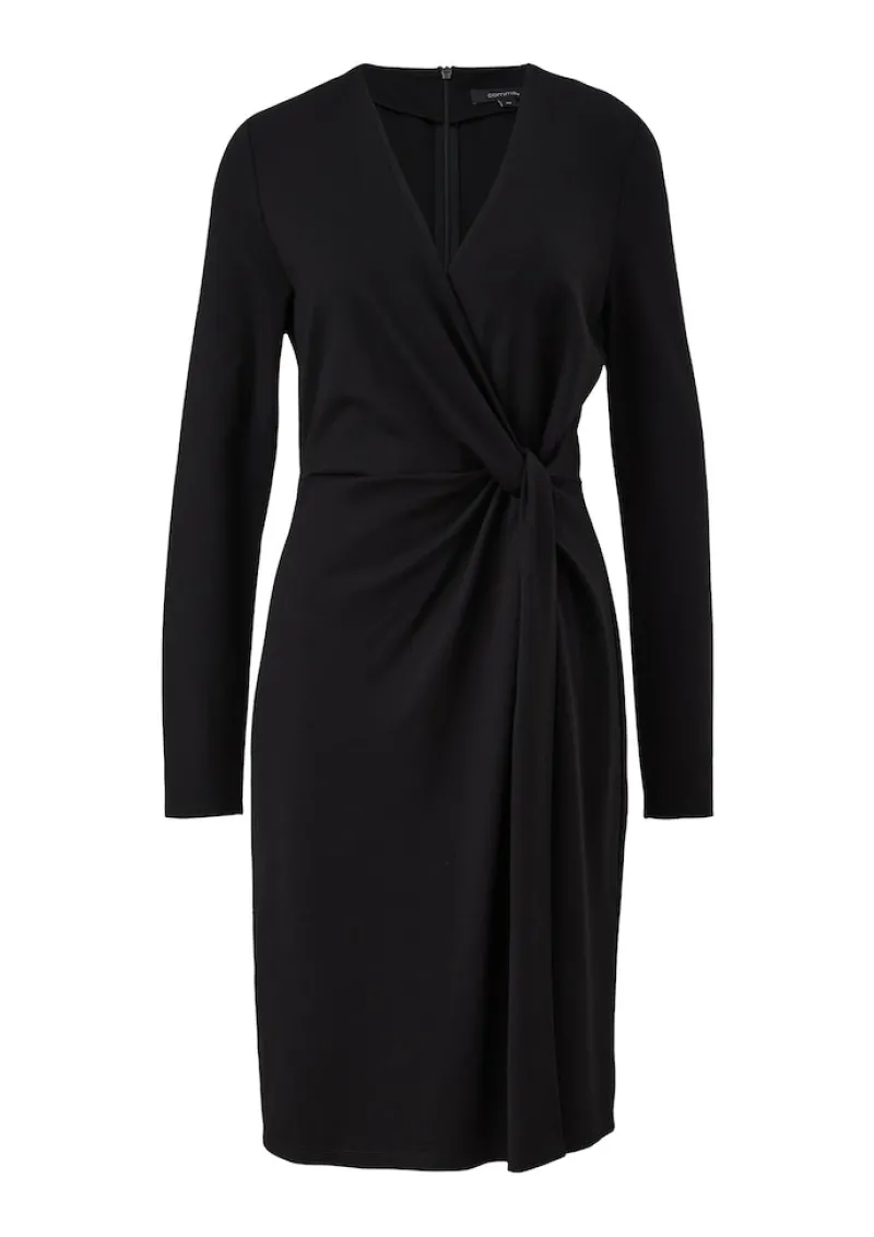 Comma Kleider*Kleid in Wickeloptik Schwarz