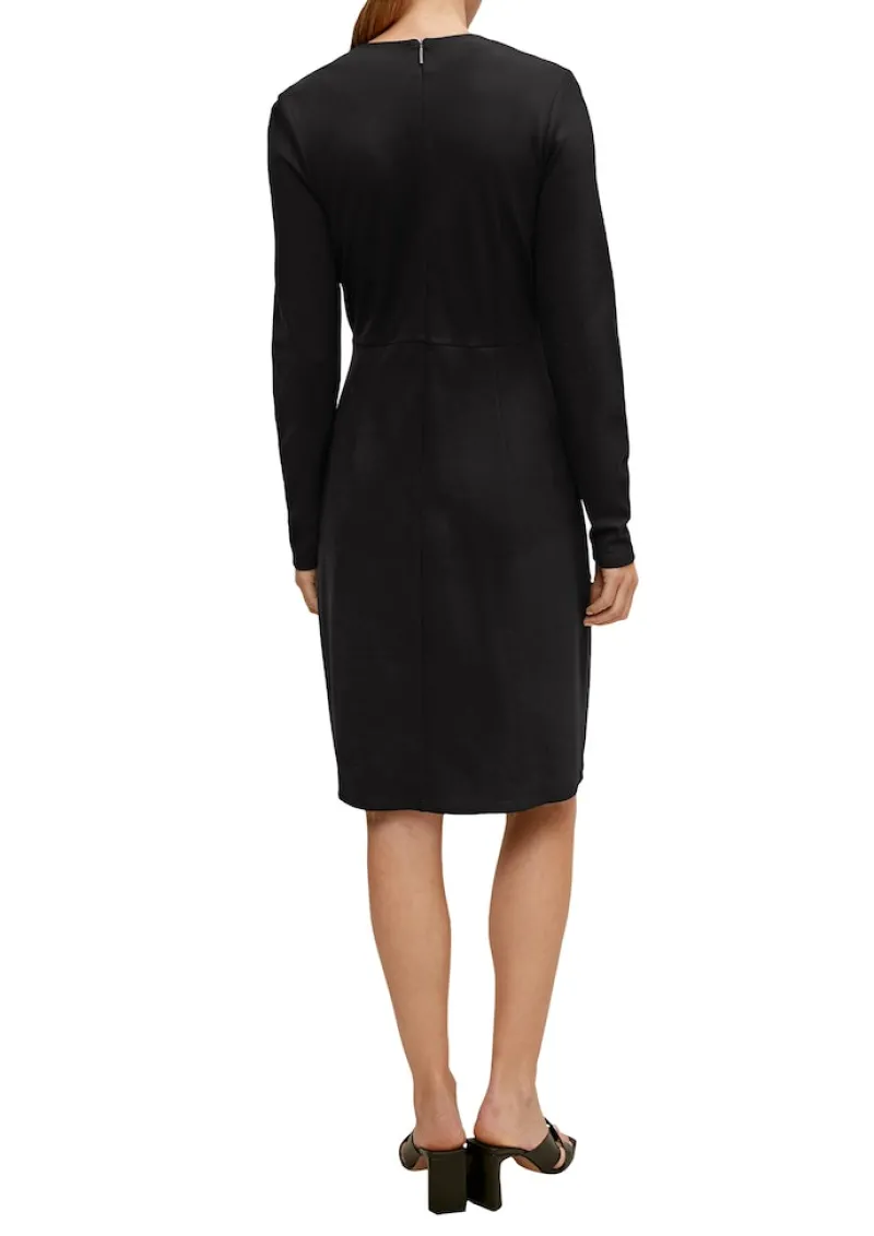 Comma Kleider*Kleid in Wickeloptik Schwarz