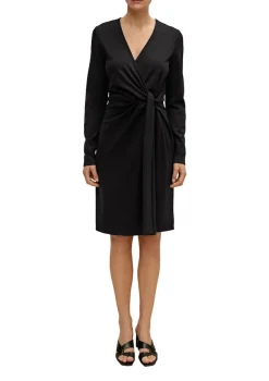 Comma Kleider*Kleid in Wickeloptik Schwarz