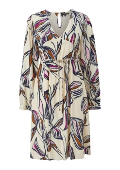 Comma Kleider*Kleid mit Allover-Print Beige