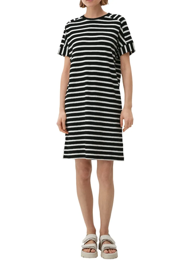 s.Oliver Kleider*Kleid mit Ringelmuster Schwarz