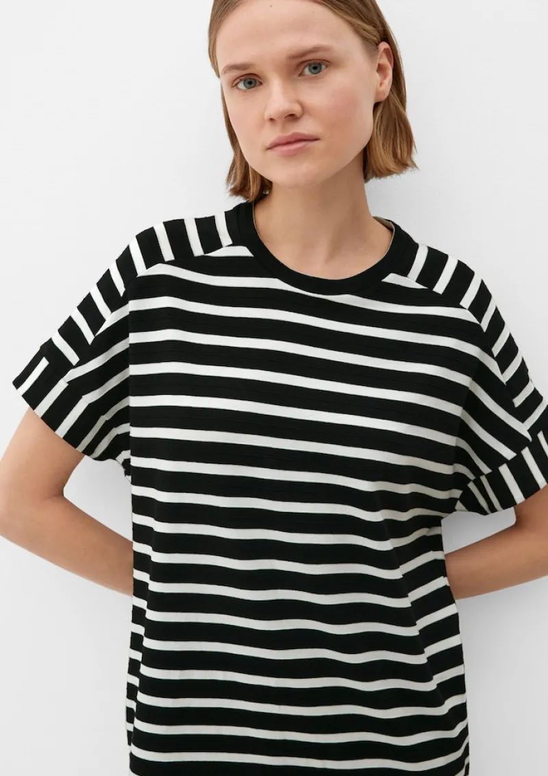 s.Oliver Kleider*Kleid mit Ringelmuster Schwarz