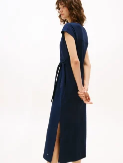Tommy Hilfiger Kleider*KNOT BOAT-NK MIDI DRESS SS dark night navy
