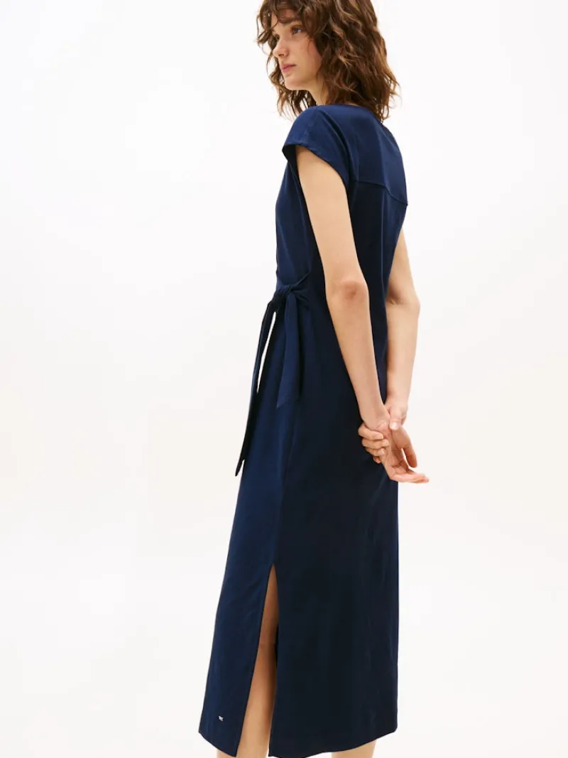 Tommy Hilfiger Kleider*KNOT BOAT-NK MIDI DRESS SS dark night navy