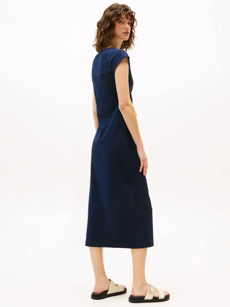 Tommy Hilfiger Kleider*KNOT BOAT-NK MIDI DRESS SS dark night navy