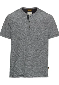 Camel Active Shirts|Big Boys*Kurzarm Henley aus reiner Baumwolle night blue