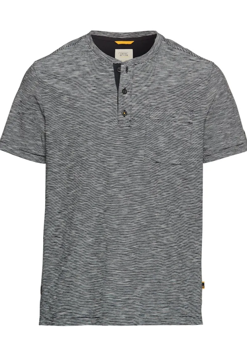Camel Active Shirts|Big Boys*Kurzarm Henley aus reiner Baumwolle night blue