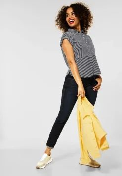 Street One Blusen*Kurzarmbluse im Streifenmix grand blue