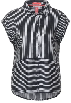 Street One Blusen*Kurzarmbluse im Streifenmix grand blue