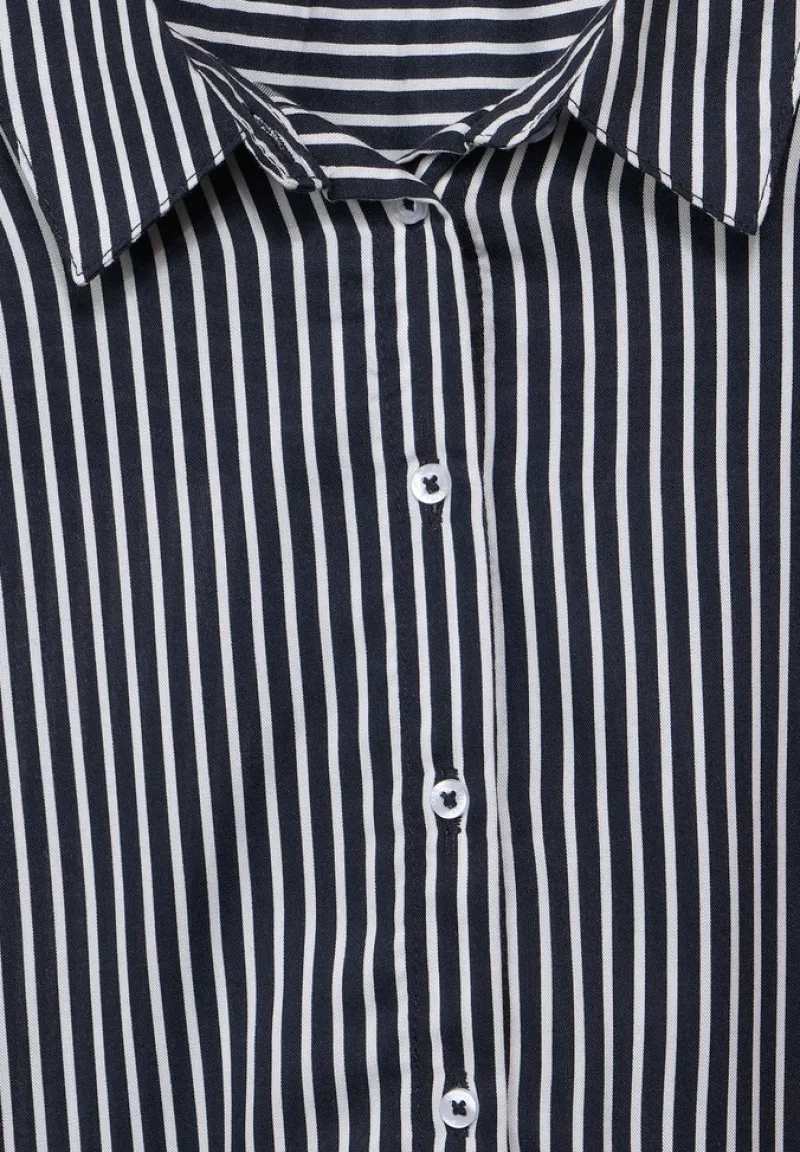 Street One Blusen*Kurzarmbluse im Streifenmix grand blue