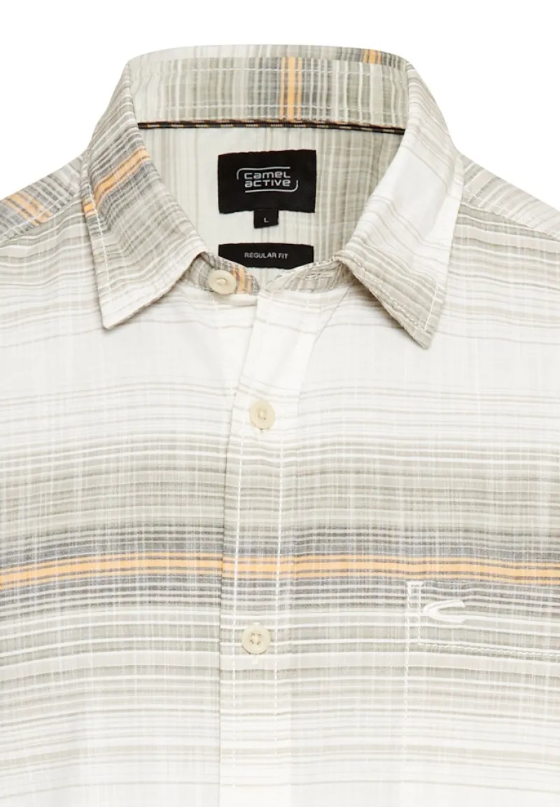 Camel Active Big Boys|Hemden*Kurzarmhemd aus Baumwolle mit Karomuster sunflower