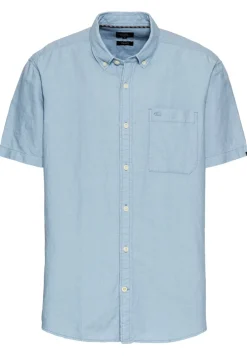 Camel Active Hemden|Big Boys*Kurzarmhemd aus einem Baumwoll-Leinenmix smoke blue