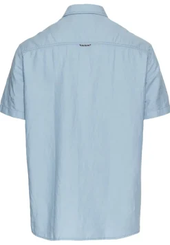 Camel Active Hemden|Big Boys*Kurzarmhemd aus einem Baumwoll-Leinenmix smoke blue