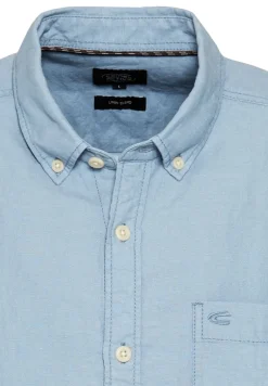Camel Active Hemden|Big Boys*Kurzarmhemd aus einem Baumwoll-Leinenmix smoke blue