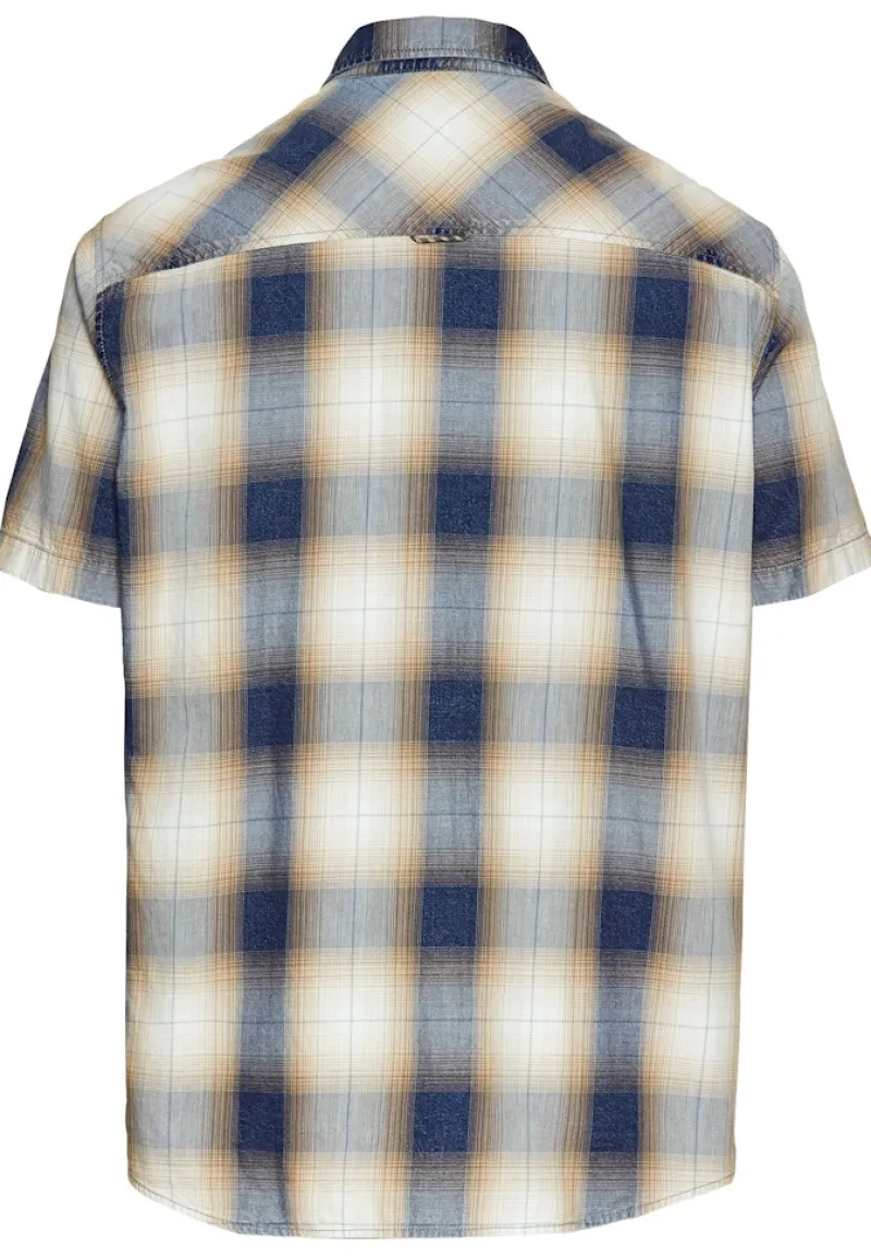 Camel Active Hemden|Big Boys*Kurzarmhemd mit Karomuster Dark Navy