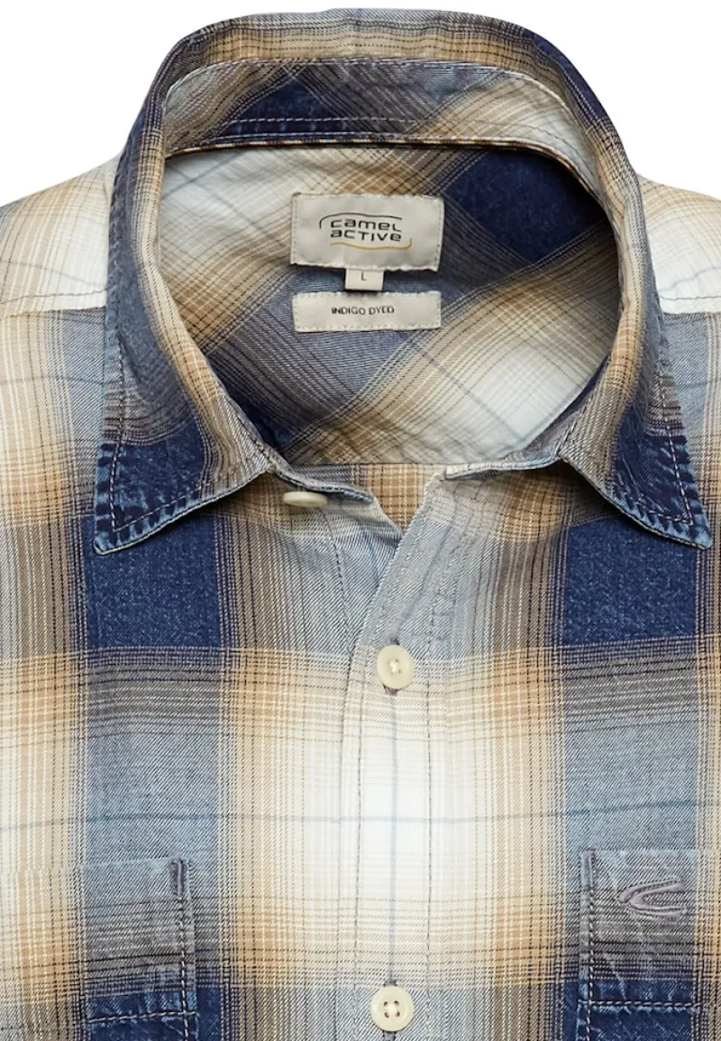 Camel Active Hemden|Big Boys*Kurzarmhemd mit Karomuster Dark Navy