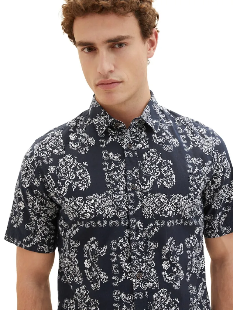 Tom Tailor Hemden|Big Boys*Kurzarmhemd mit Paisleyprint navy big paisley design