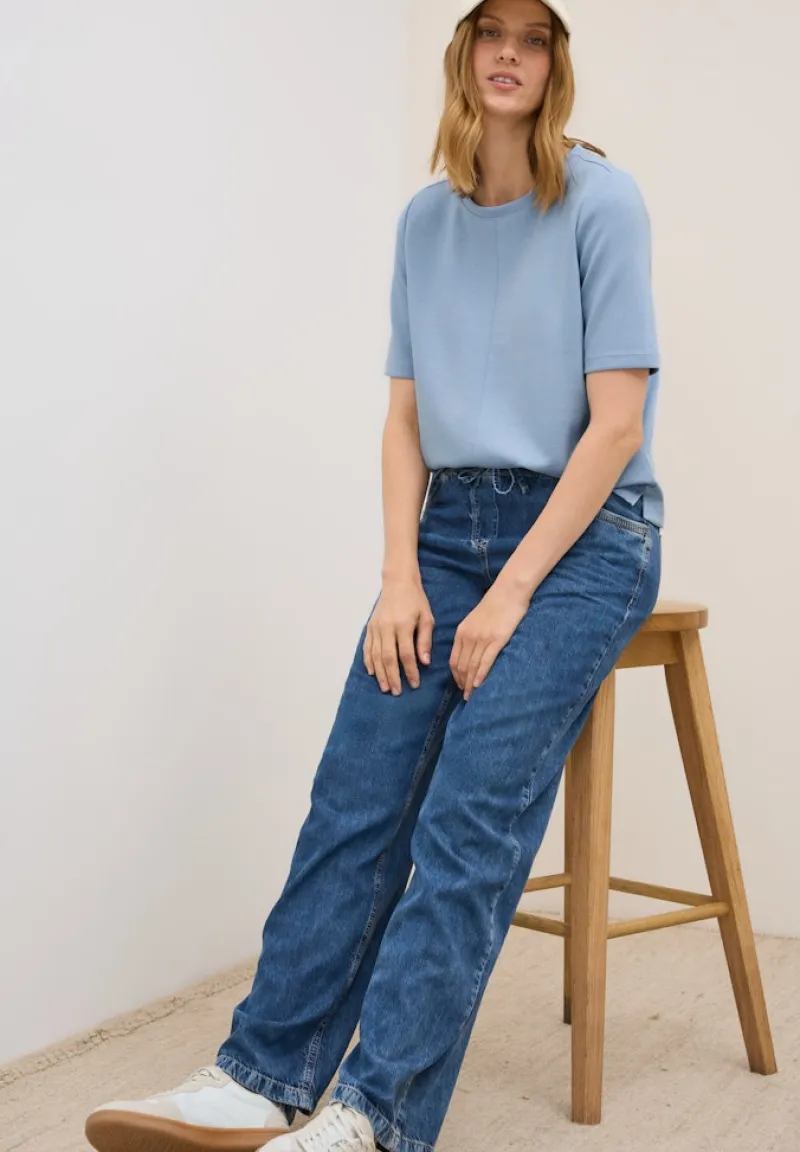 Cecil Pullover & Sweatshirts*Kurzarmsweatshirt mountain blue