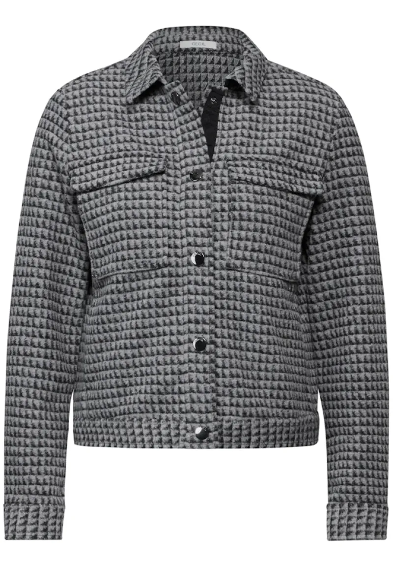 Cecil Jacken*Kurze Jaquard Jacke Black
