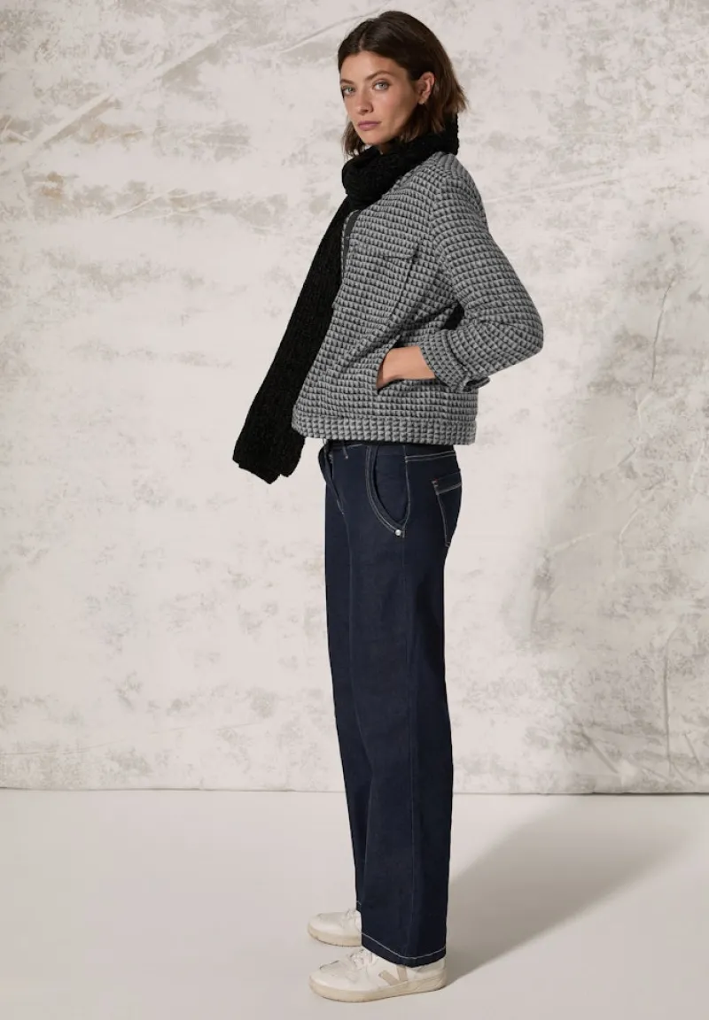 Cecil Jacken*Kurze Jaquard Jacke Black