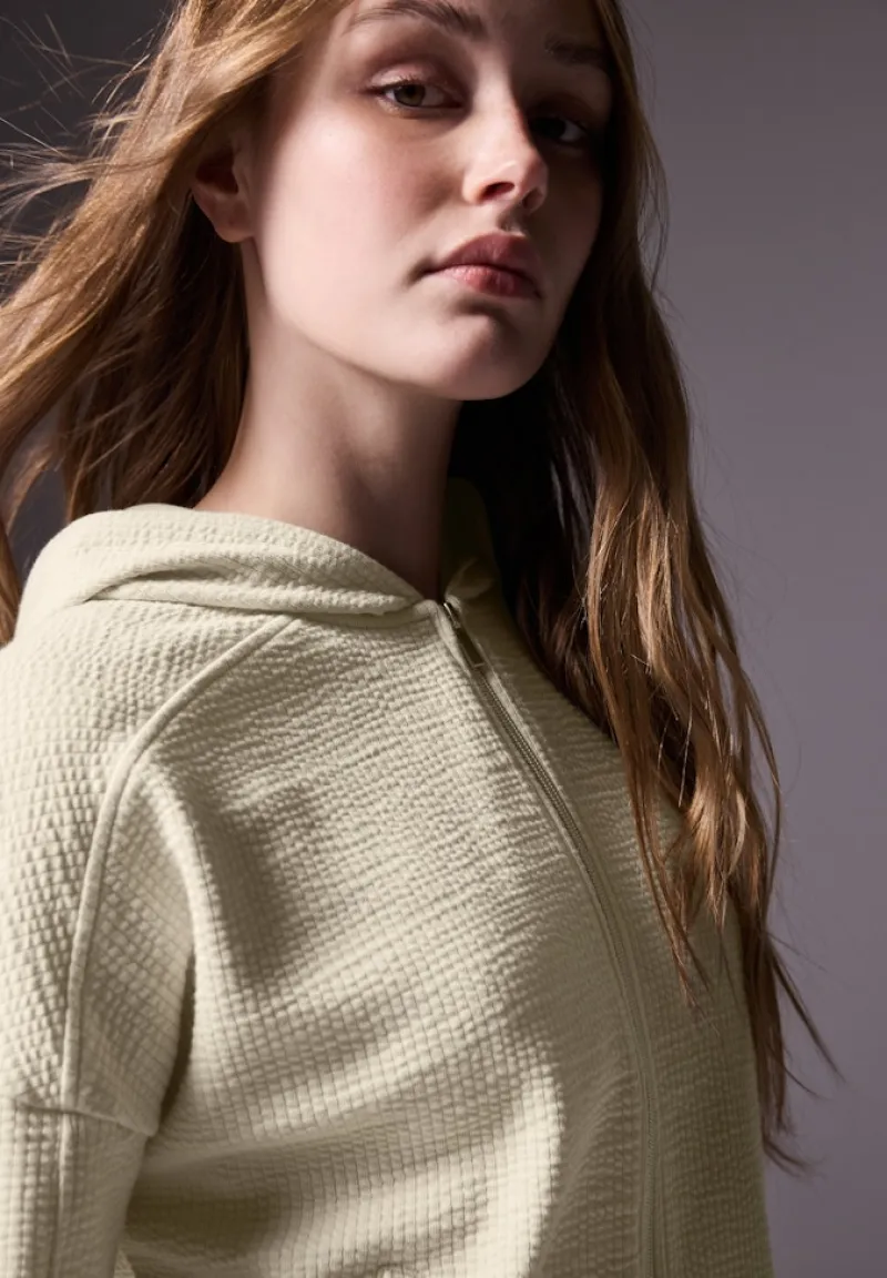 STREET ONE STUDIO Pullover & Sweatshirts*Kurze Sweatjacke almond white