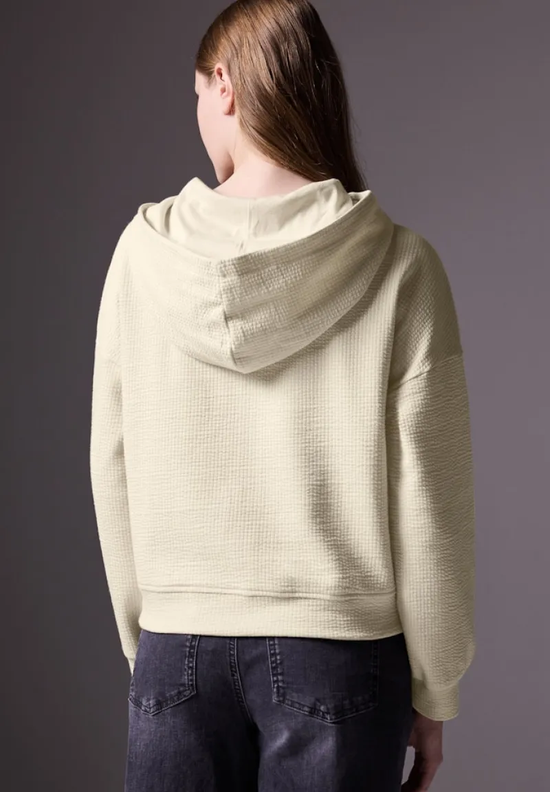STREET ONE STUDIO Pullover & Sweatshirts*Kurze Sweatjacke almond white