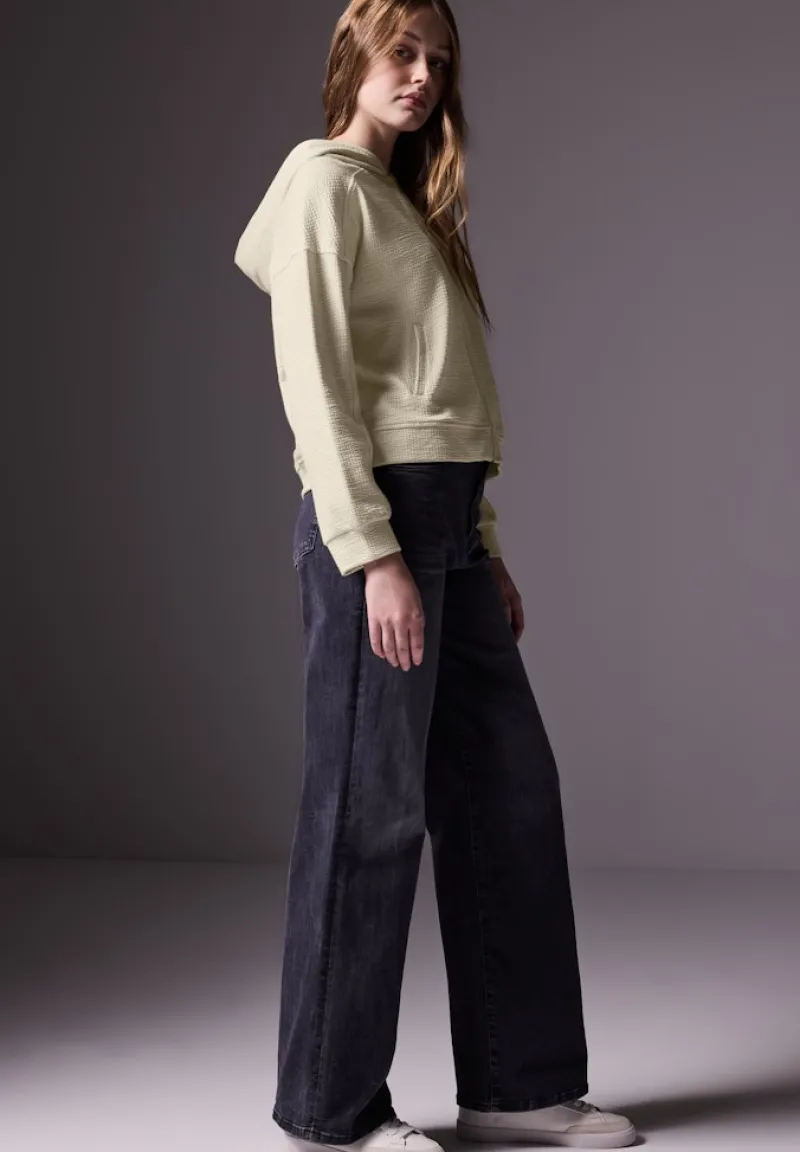 STREET ONE STUDIO Pullover & Sweatshirts*Kurze Sweatjacke almond white